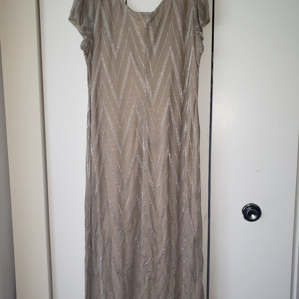 Nude and Silver cocktail/evening dress